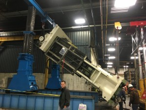 500 ton gantry and tri-lifter installing a 1500ton press   
